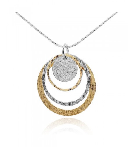 Jewelry Graduated Circles Sterling Necklace