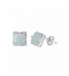 Earring Princess Square Created Sterling