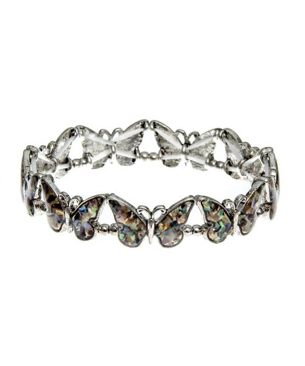 PammyJ Silvertone Multiple Butterfly Bracelet