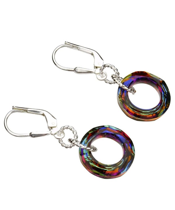 Sterling Leverback Earrings Swarovski Crystals