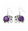 Lova Jewelry Elephant Earring Amethyst