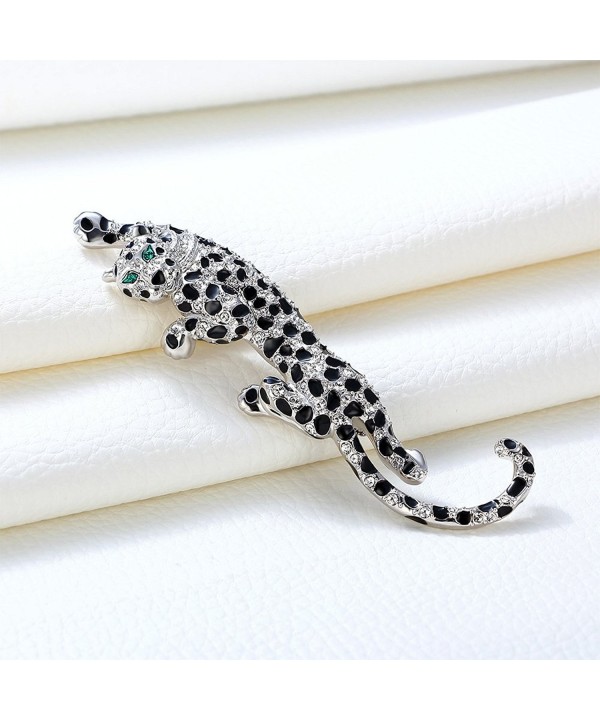 Silver Tone Leopard Animal Brooch Jewelry CB12N0G0BUU