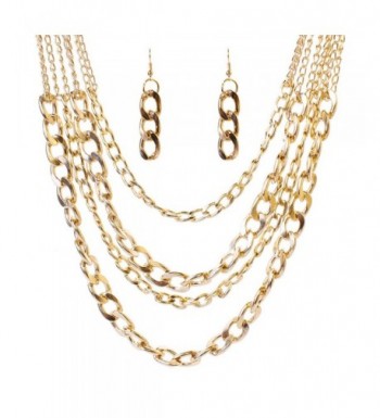 SDLM Fashion Multi strand Costume Necklace