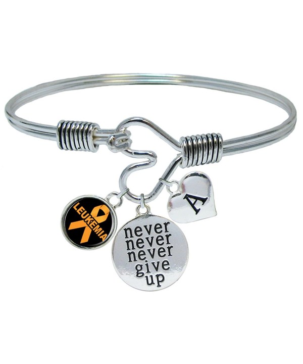 Custom Leukemia Awareness Bracelet Initial