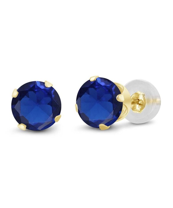 Simulated Sapphire Yellow Womens Earrings