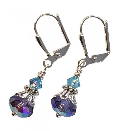 Violet Crystal Vintage Inspired Earrings