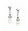 Mariell Zirconia Freshwater Bridal Earrings