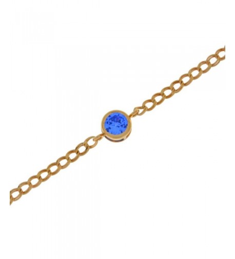 Simulated Tanzanite Bracelet Plated Sterling