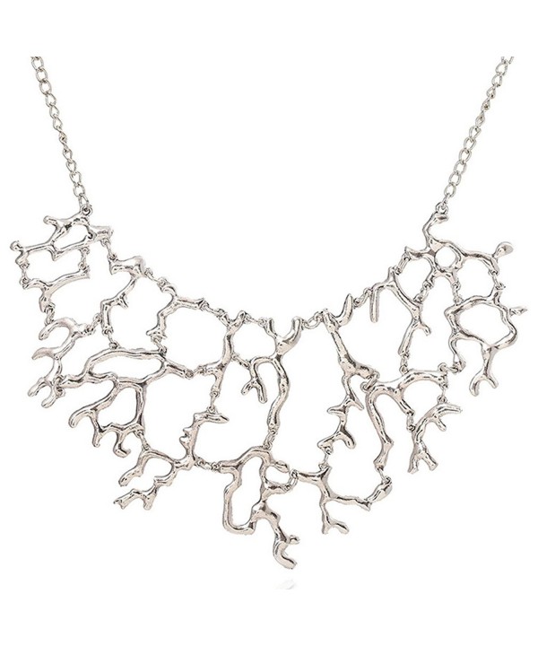 Alloy Silver Branch Necklace Inches