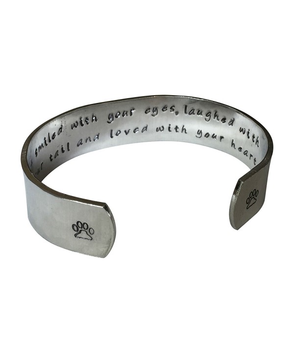 Laughed Hand Stamped Aluminum Bracelet