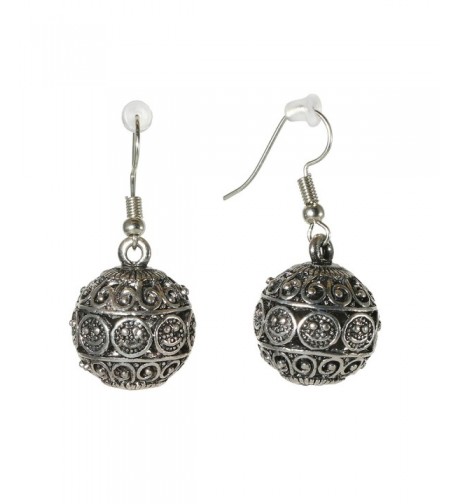Fashion Silvertone Earrings Oriental Jewelry