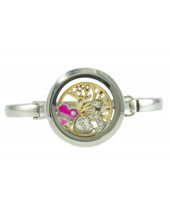 Stainless Steel Floating Locket Bracelet BG247