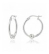 Sterling Silver Bead Round Earrings