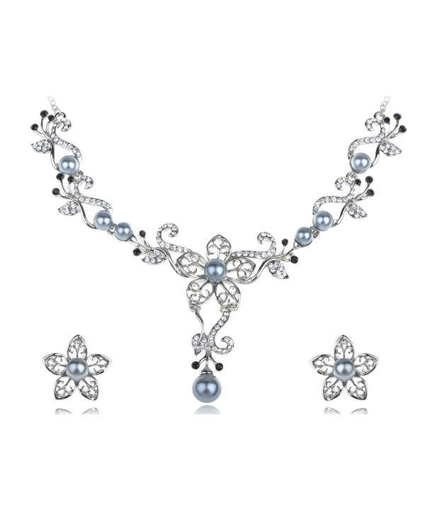 Alilang Swarovski Crystal Hibiscus Necklace