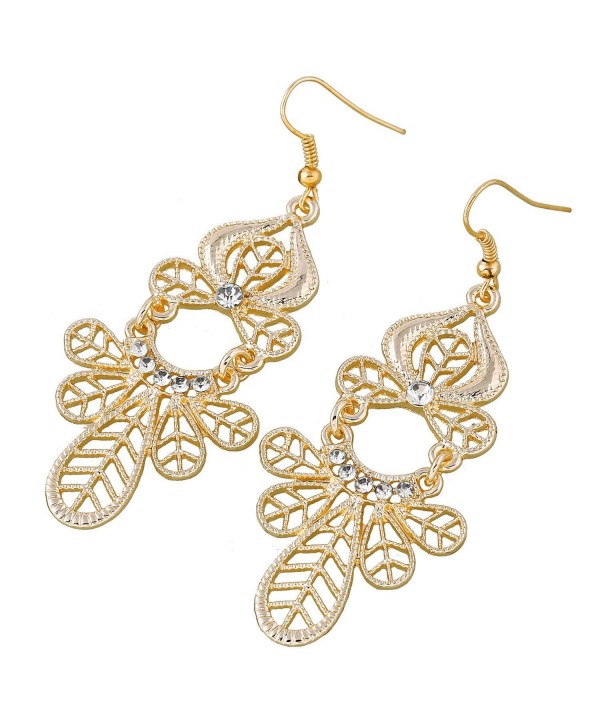 Exceed Vintage Pattern Filigree Earrings Earrings   Gold Cn12juclwqb