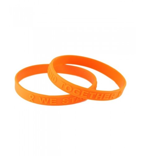 Orange Awareness Letters Silicone Bracelets