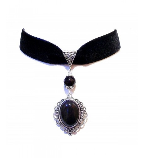 Calypso Black Velvet Gothic Necklace