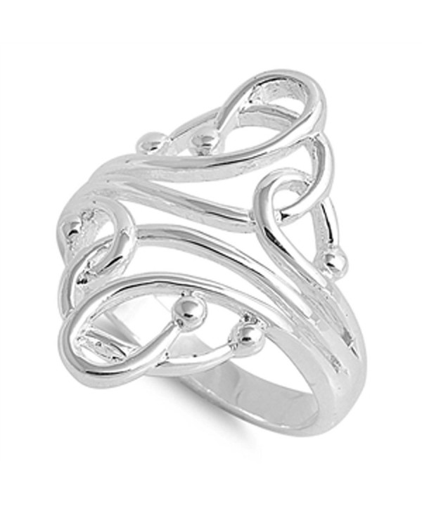 Fashion Abstract Sterling Silver RNG14974 4