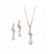 Mariell Graceful Teardrop Necklace Earrings