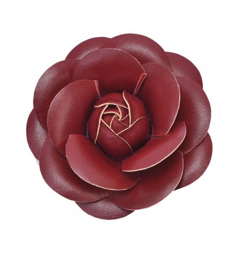 Zarapack Womens Leather Camellia Flower
