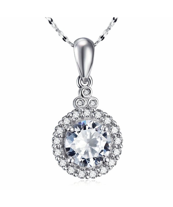 Sterling Silver Zirconia Pendant Necklace