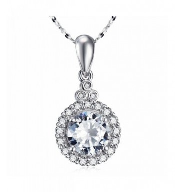 Sterling Silver Zirconia Pendant Necklace