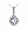 Sterling Silver Zirconia Pendant Necklace