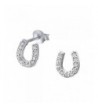 Sterling Silver Horseshoe Earrings E18403