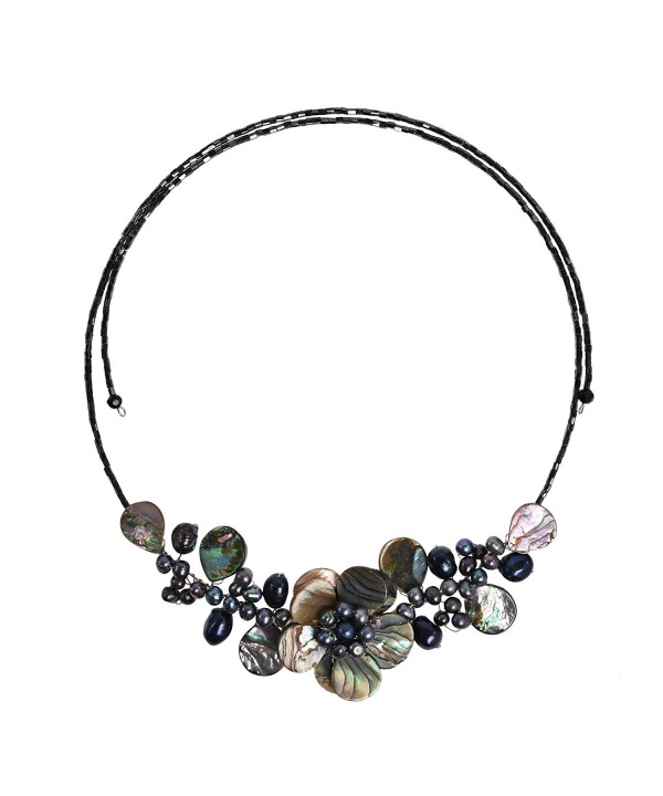 Wreath Abalone Cultured Freshwater Necklace