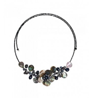 Wreath Abalone Cultured Freshwater Necklace