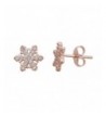 Sterling Snowflake Earrings rose gold sterling silver