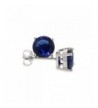 Sterling Silver Zirconia Sapphire Earrings