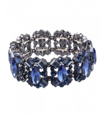 EVER FAITH Crystal Bracelet Black Tone